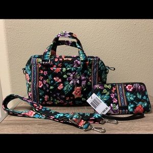 Vera Bradley Floral Vines Handbag & Wallet